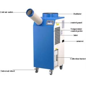 Single Duct Spot Air Cooler 3.5KW Manual Function Against Walls On 3 Sides