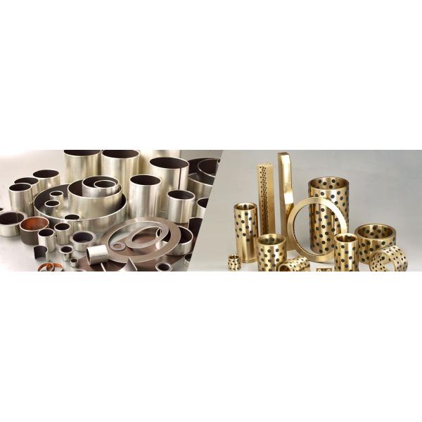 copper based oilless bearing for heavy load applications into which solid lubricant plugs are embedded