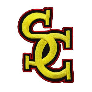 Cheap Partial Twill Embroidery Letter Patches Polyester Threads Pantone PMS for sale