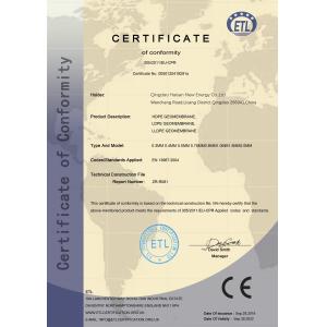Shandong Hassan New Materials Co.,Ltd Certifications