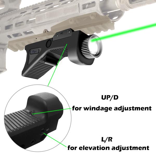 520nm Tactical Green Laser Beam Picatinny Mount 800 Lumens Flashlight