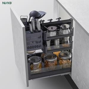 Multipurpose Drawer Basket Pull-out Kitchen Seasoning Bottle Spice Rack