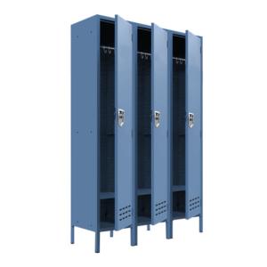 3 Compartment metal Staff Locker Cabinet Gym Storage Locker