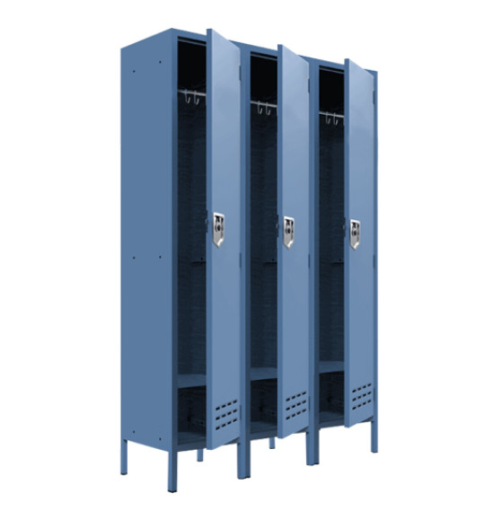 Quality 3 Compartment metal Staff Locker Cabinet Gym Storage Locker wholesale