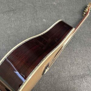 Solid R Back Side Life Tree Inlay Abalone Binding Dreadnought Acoustic Guitar