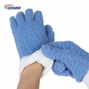 Fluffy Car Detailing Tools 15x25cm Soft Microfiber Finger Glove Elastic Tape