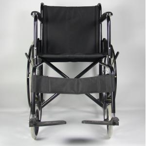 Bare Bones Basic Folding Steel Wheelchair With Powder Coating Frame