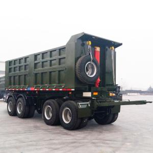 Farm Trailer 3-Axles Hydraulic Rear Dump Draw Bar Full Trailer