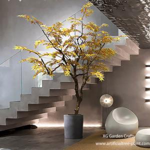 Autumn Style Artificial Maple Tree Japanese Hotel Coffee Shop Decoration