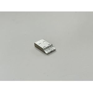 Cheap High-Performance USB 2.0 AM Connector | Integrated White Housing | Gold-Flash Contacts | Bright-Nickel Shell | Wire-Solder Type for sale