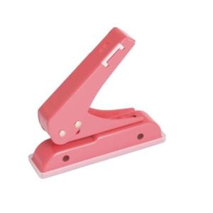 6mm Hole 22 Sheets Paper Avaliable Pink Color Metal One Hole Paper Punch