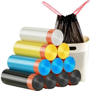 Household Garbage Waste Drawstring Trash Bags for Kitchen Bin Liners