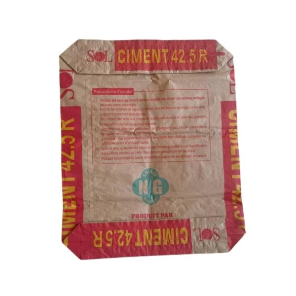 Cement Building Material 2 Ply 90GSM Paper Bag with Custom Capacity and Moisture