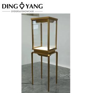 Custom Transparent Tempered Glass Jewellery Display Cabinet Beautiful Firm