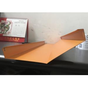 Orange Custom V Shaped Aluminium Strip Ceiling Open View Aluminium Suspended