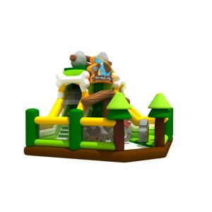Stone Age Bounce House Inflatable Fun City Bouncy House With Slide Inflatable