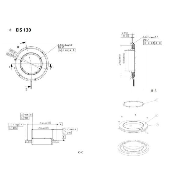 Environmentally Friendly Inductive Rotary Encoder High Precision ASIC Circuit