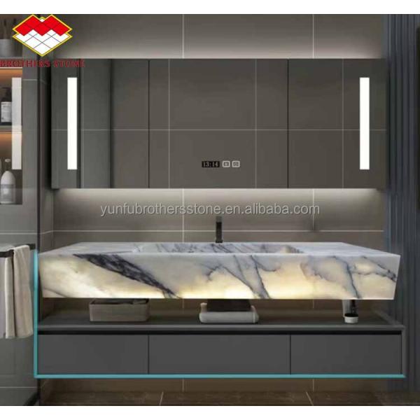 Natural Stone Decorative Sink Calcatta Viola Marble Wash Basin for Luxury Bathroom