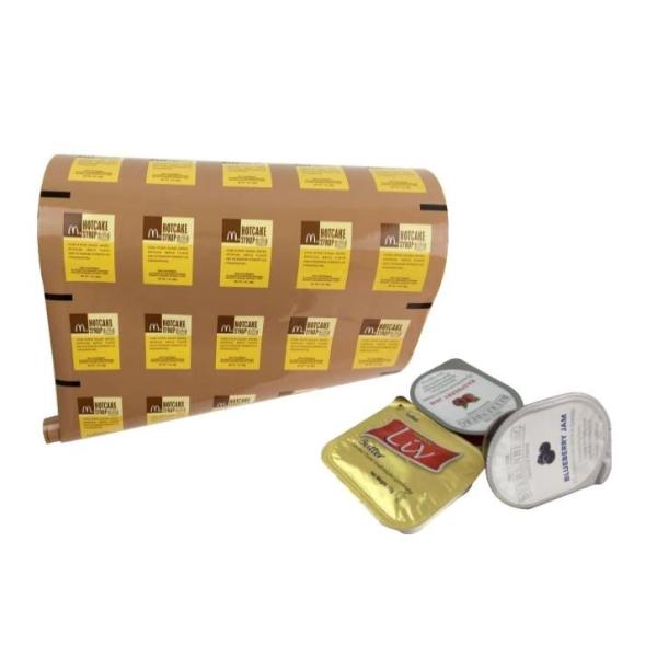 Quality 80mic PE Heat Seal Aluminum Foil Roll Film 0.08mm Thickness sauce packing wholesale