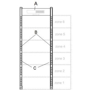 Multiple Zones Pass Through Metal Detector with Network Function to Prison