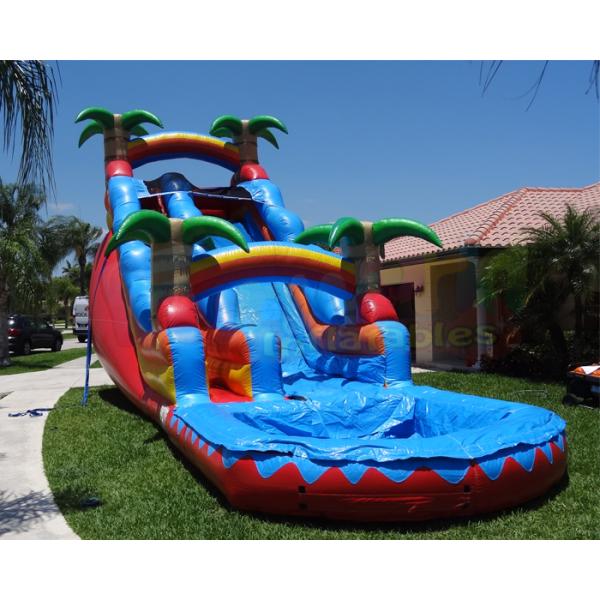 PVC Tarpaulin Water Pool Combo Commercial Inflatable Slide For Kids