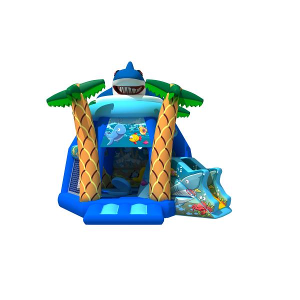 Quality New inflatable ocean wold combo 1000D PVC material inflatable combo with lovely shark modeling wholesale