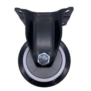 Cheap 8 Inch Fixed Non-Swivel Top Plate Industrial Caster Wheels Load 300kg for sale
