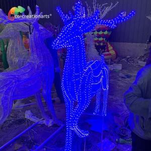 high durability Custom Chinese Lanterns Christmas Deer Lantern For Vacation Show