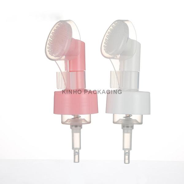 Quality 40MM 43MM Soap Spray Bottle Foam Pump With Soft Silicon Brush And Clip 0.8ML/T wholesale