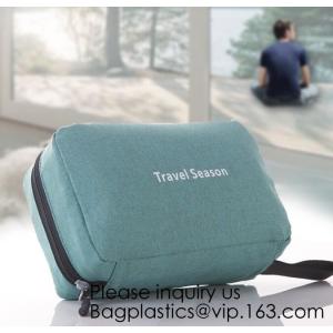 Travel Handy Canvas polyester Men Toiletry Bag Travel Makeup Cosmetic Organizer