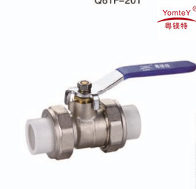 Quality yomtey brass PP-R ball valve  with  double union wholesale