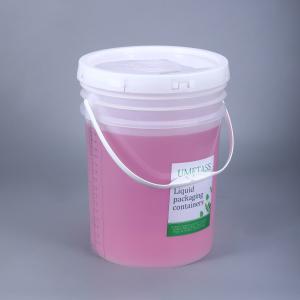 Cheap Food Storage with UMETASS 5 Gallon Clear Plastic Bucket Printing Silk Screen Printing for sale