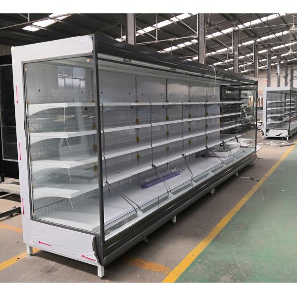 Supermarket Open Chiller / Commercial Chiller Air Curtain Upright Cooler