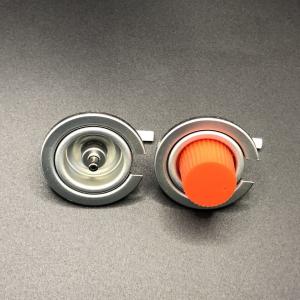 Butane Gas Valve with Tinplate and PP Metal Type Inner Gasket Buna Black Handle