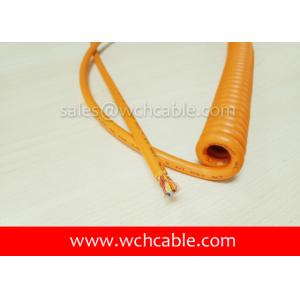 Cheap UL Curly Cable, AWM Style UL21523 28AWG 5C VW-1 80°C 30V, PP / TPU for sale