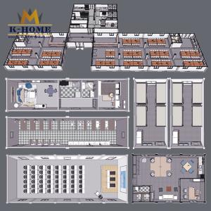 Sandwich Panels Flat Pack Prefab House Mining Site Accommodation Use