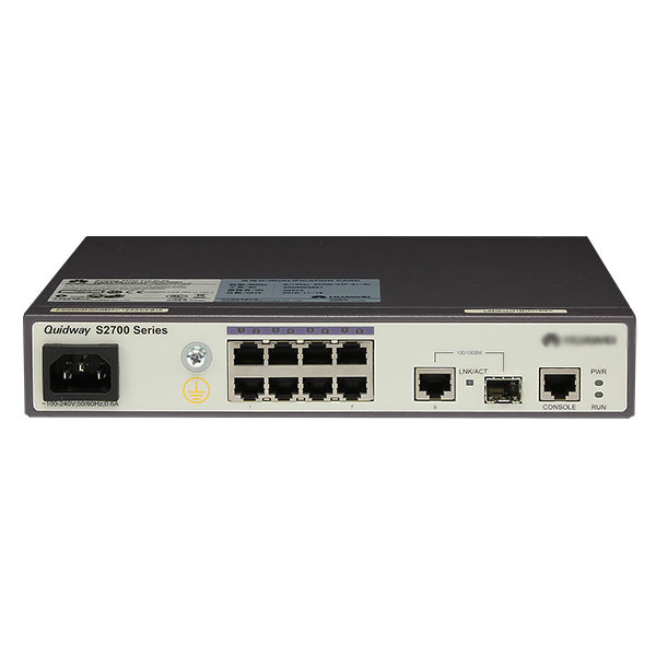 S2700-9TP-SI-AC 8 Port Ethernet 10/100 Network Switch with 32 Gbit/s Switching