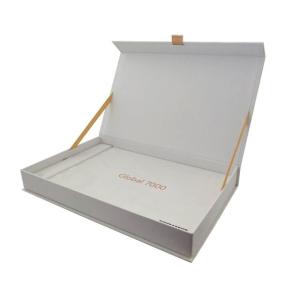 White Color Electronics Gift Packaging Boxes Shape Customized With ROSH Approval