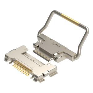 10p 20633-310T-01S Micro-coaxial connector with mechanical lock Plug For Micro