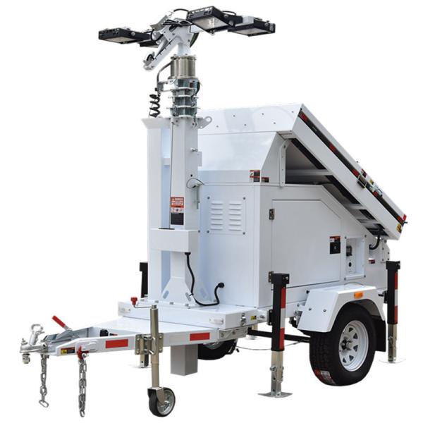 19.2 Hours Running Time Single Axle Eco-Friendly Solar Light Tower for Outdoor