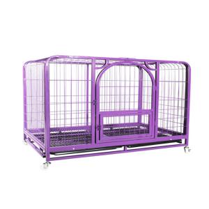 Pink Color Metal Wire Mesh Collapsible Dog Crate Kennel Cage Can Customized