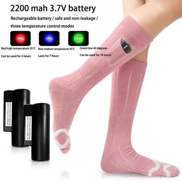 High Ankle Rechargeable Heated Socks Casual woven Weaving