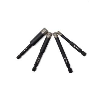 Black 5-25mm Hexagonal Shank Diamond Drill Core Bit Cooling Wax Brazed