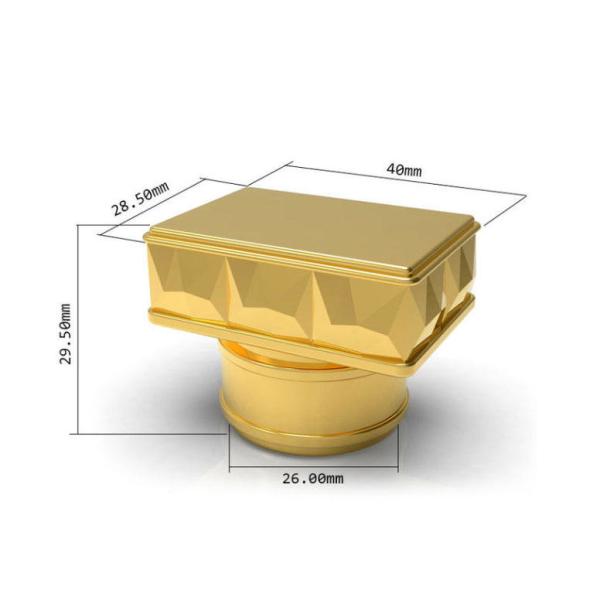 Quality Gold Plated Surface Luxury High-End Good Sealing OEM Perfume Cap Custom Logo wholesale