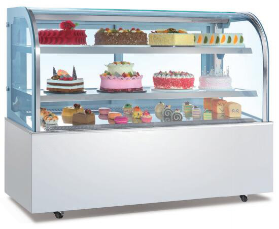 Quality Pie Cake Display Glass Cabinet R404a R290 Ventilated Cooling wholesale