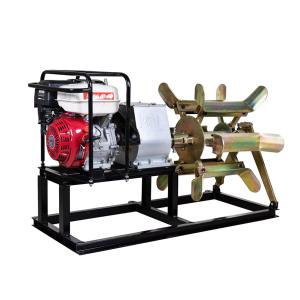 Blade Type Gasoline Cable Pulling Winch Machine Pay Off And Take Up Winch
