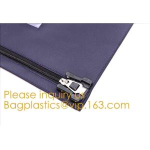 Black Briefcase Style Locking Document Bag Bank Locking Security Deposit Bags