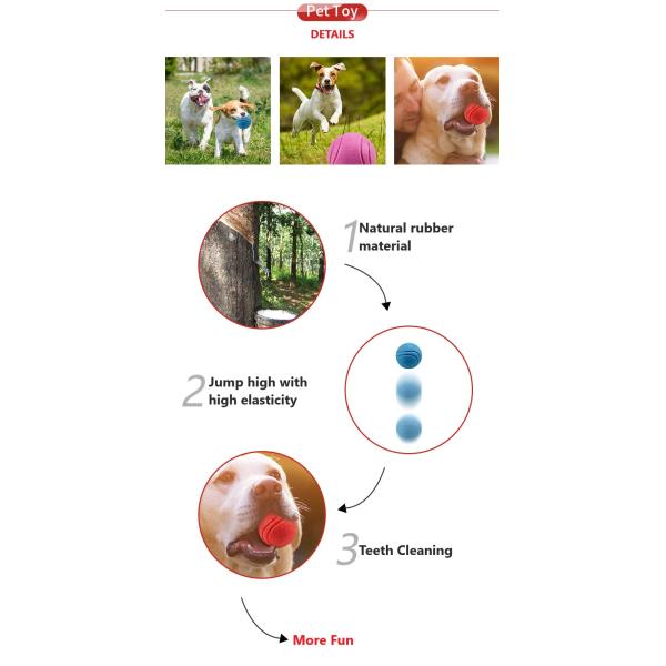 Dog Chew Toys Solid Rubber Balls Elasticity Teeth Cleaning Ball Diameter Solid Durable