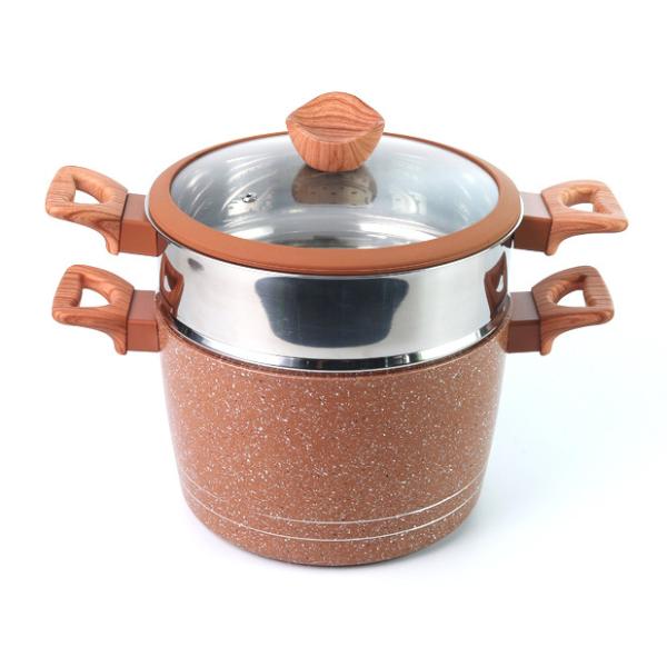 Quality Tempered Glass Lid 2.3mm 4L Steamer Pan For Induction Hob wholesale