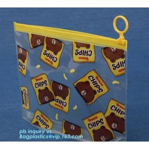 pe plastic resealable slider zipper bags, Eco-friendly Slider Zipper Flat